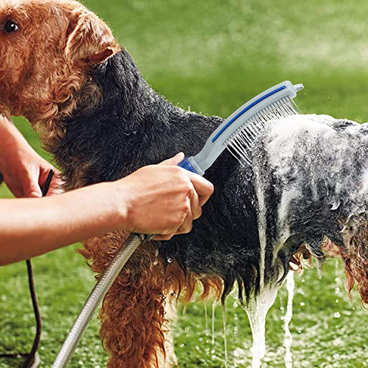 Pet Bath Brush With Water Hose Shower Tool