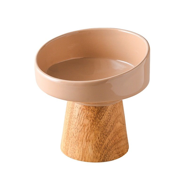 Elevated Pet Ceramic Food And Water Feeding Bowl