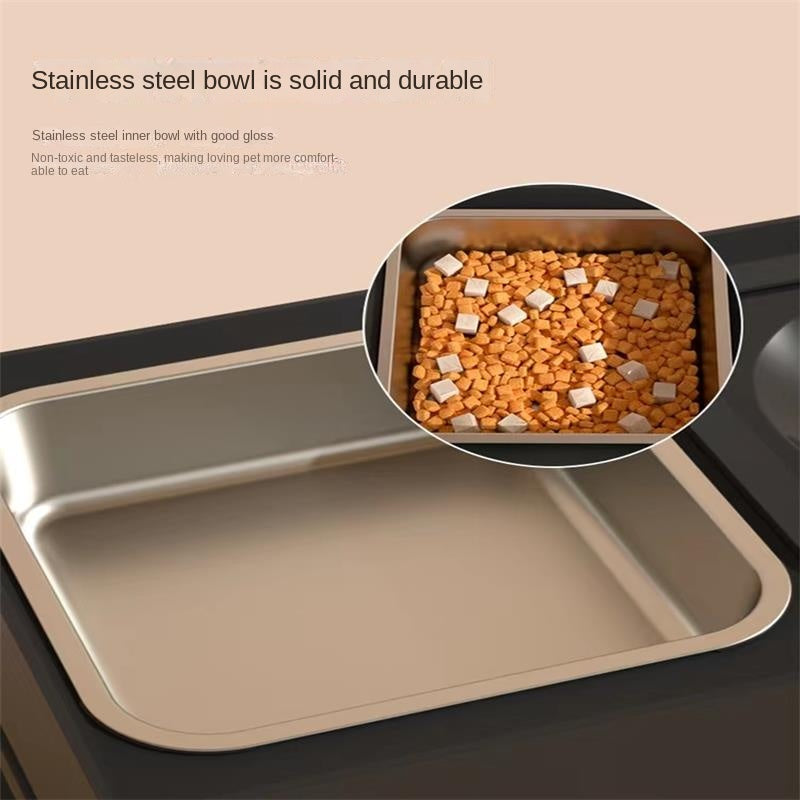 Adjustable Stainless Elevated Pet Feeding Bowl Stand