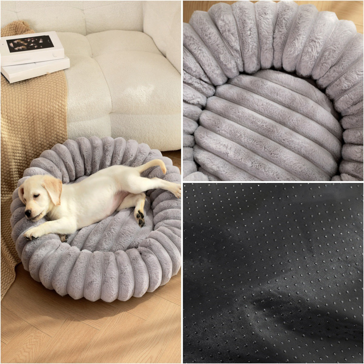 Plush Round Warm Pet Nest Winter Kennel Bed