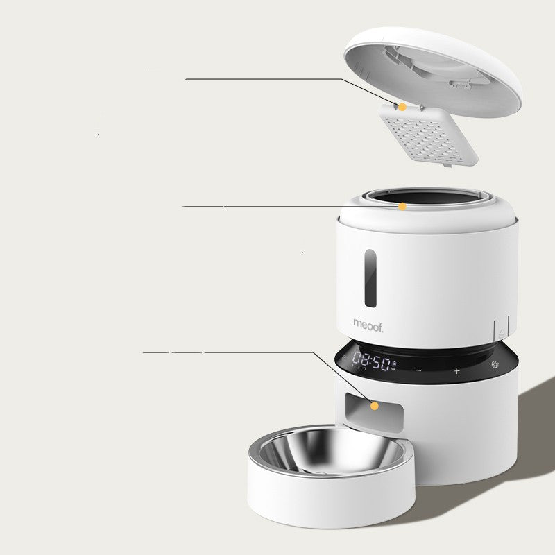 Capsule Automatic Pet Feeding Double Bowl