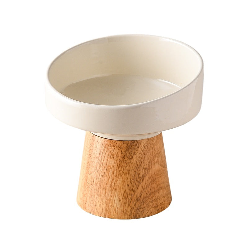 Elevated Pet Ceramic Food And Water Feeding Bowl