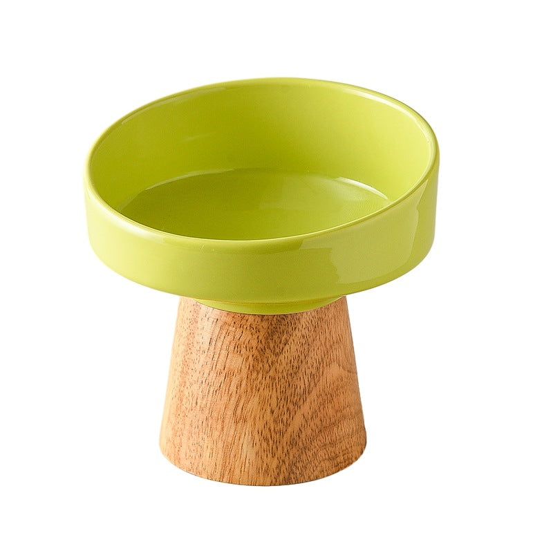 Elevated Pet Ceramic Food And Water Feeding Bowl