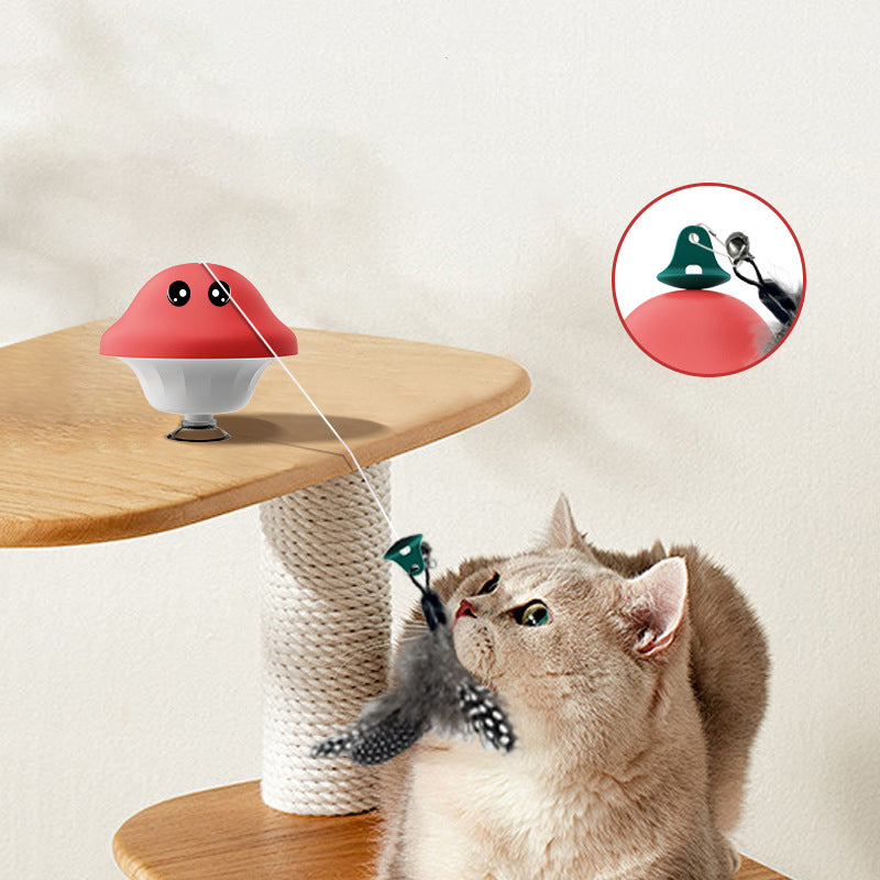 Suction Cup Retractable Pet Wand Teaser Exercise Toy
