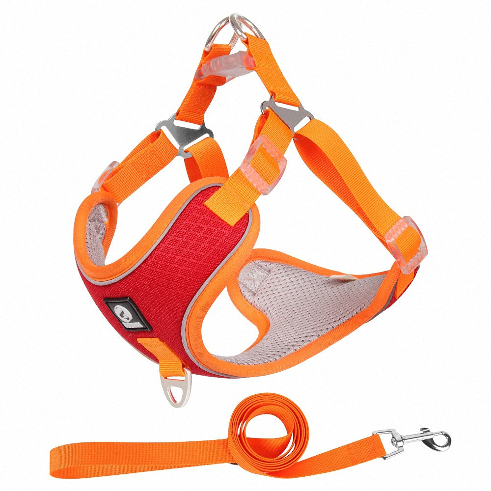 Breathable Adjustable Pet Harness Leash Set