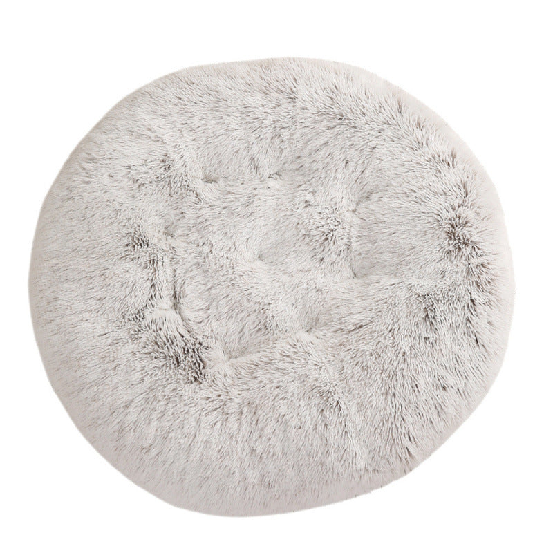 Round Plush Warm Pet Sleeping Mat Bed House