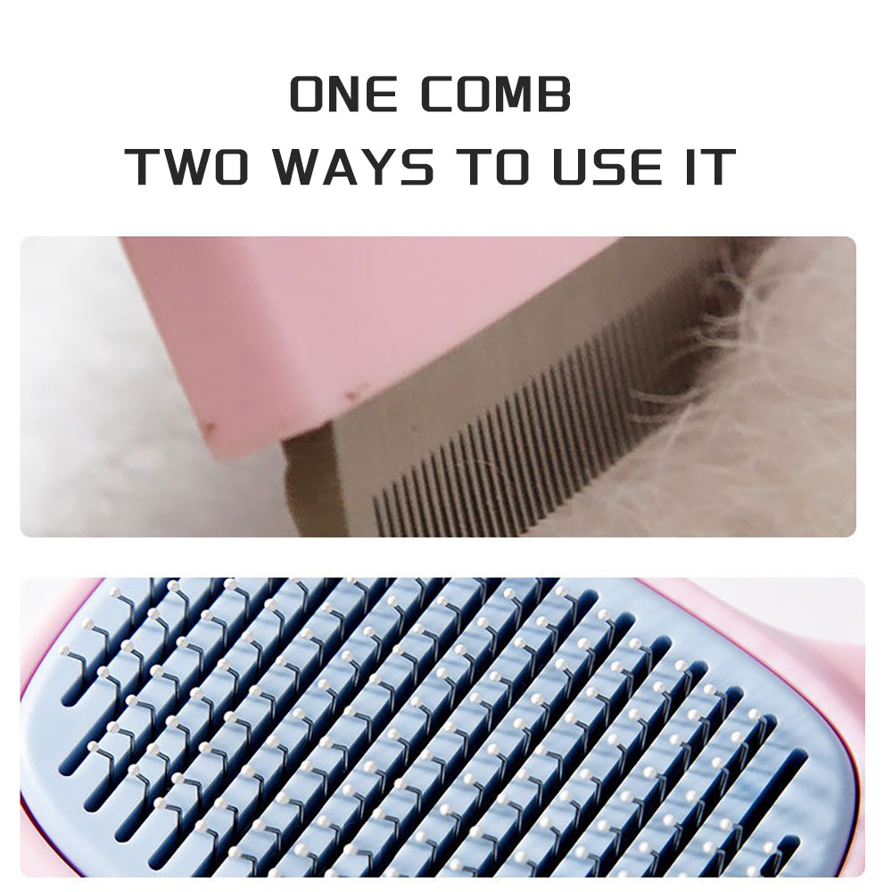 Pet Deshedding Grooming Brush And Dematting Comb For Long Hair