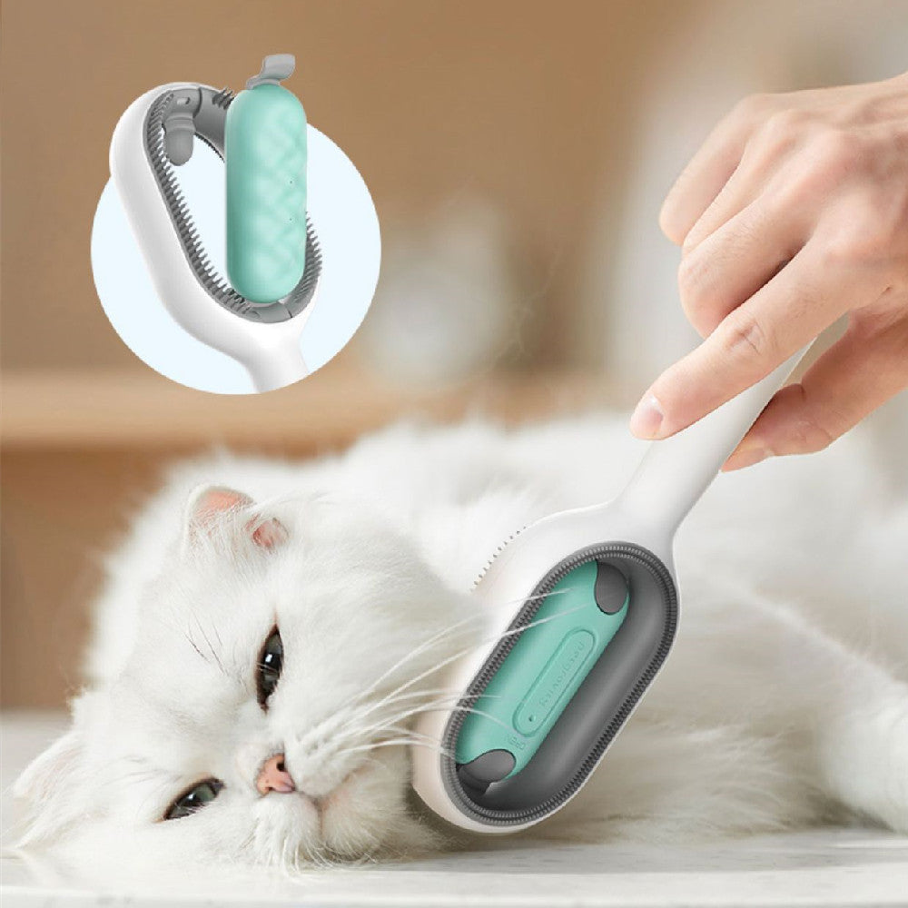 Pet Grooming Comb With Tank Hair Removal Brush Tool