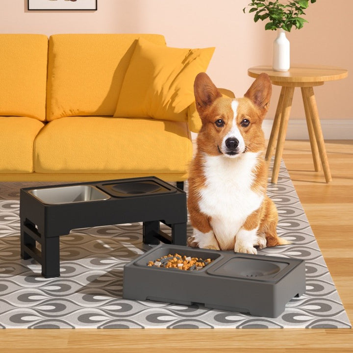 Adjustable Stainless Elevated Pet Feeding Bowl Stand
