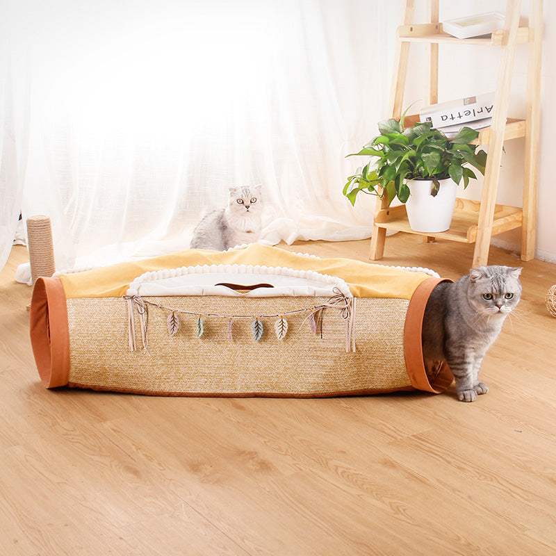 Totoro Style Pet Tunnel Litter Roll Interactive Toy